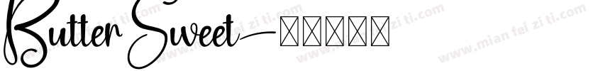 Butter Sweet字体转换